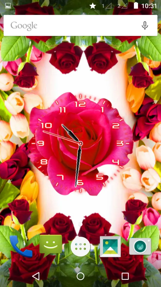 Rose Flower Clock | Indus Appstore | Screenshot