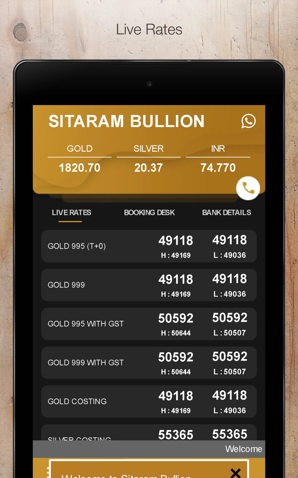 Sitaram Bullion | Indus Appstore | Screenshot