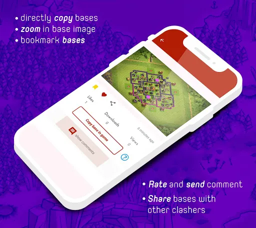 Clash base layouts with link | Indus Appstore | Screenshot