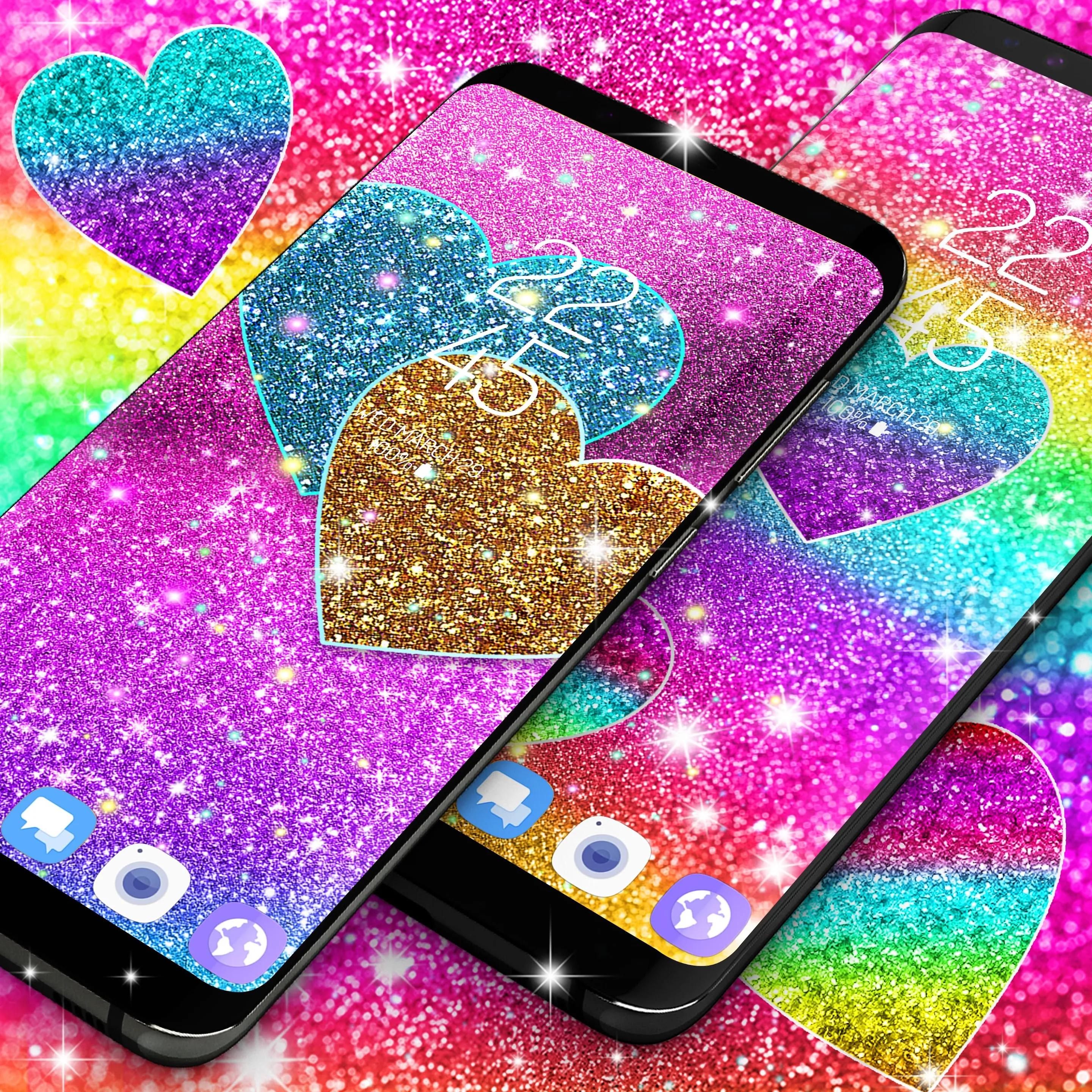 Multi color glitter wallpaper | Indus Appstore | Screenshot