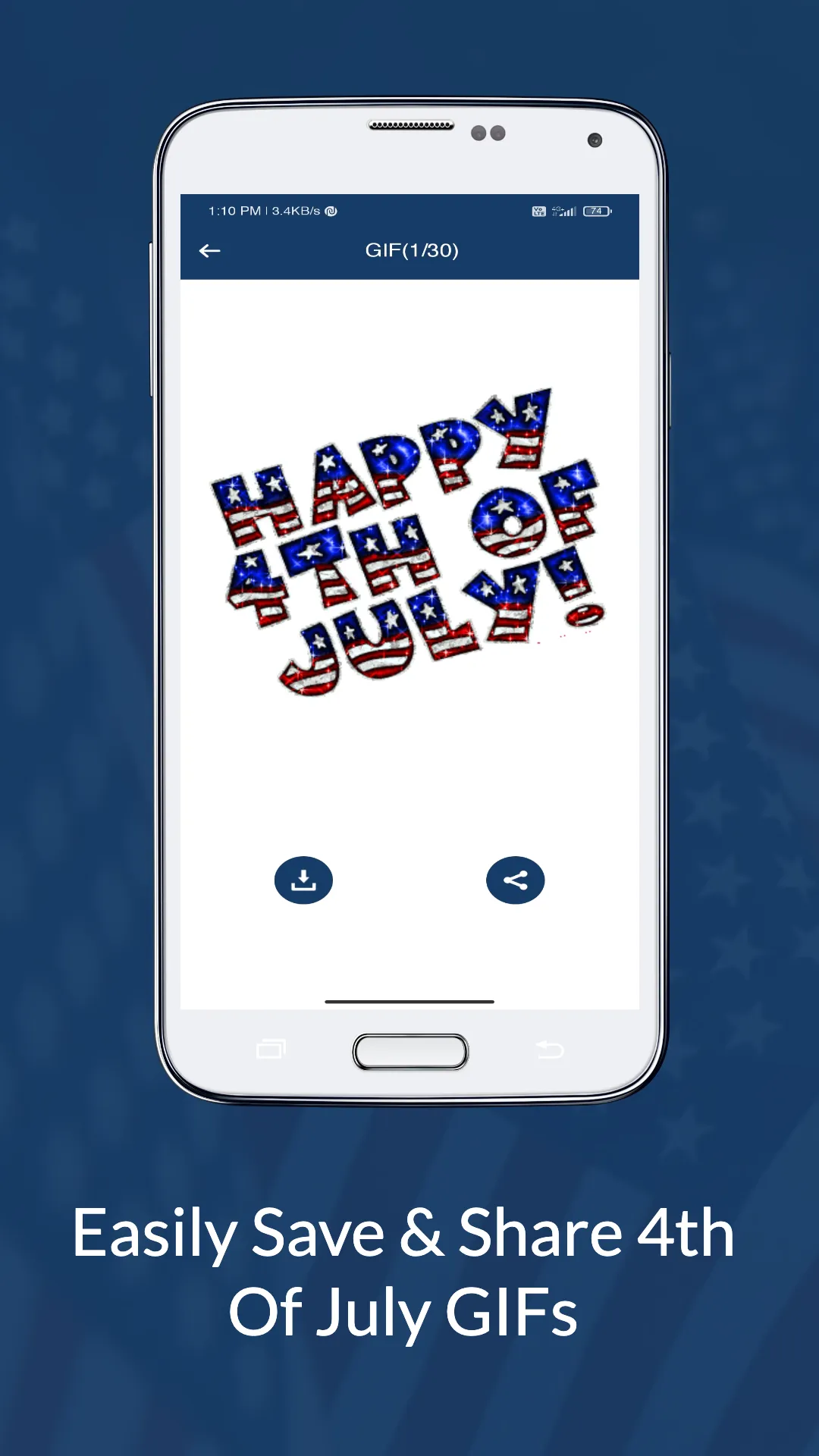 4th Of July Wishes & Cards | Indus Appstore | Screenshot