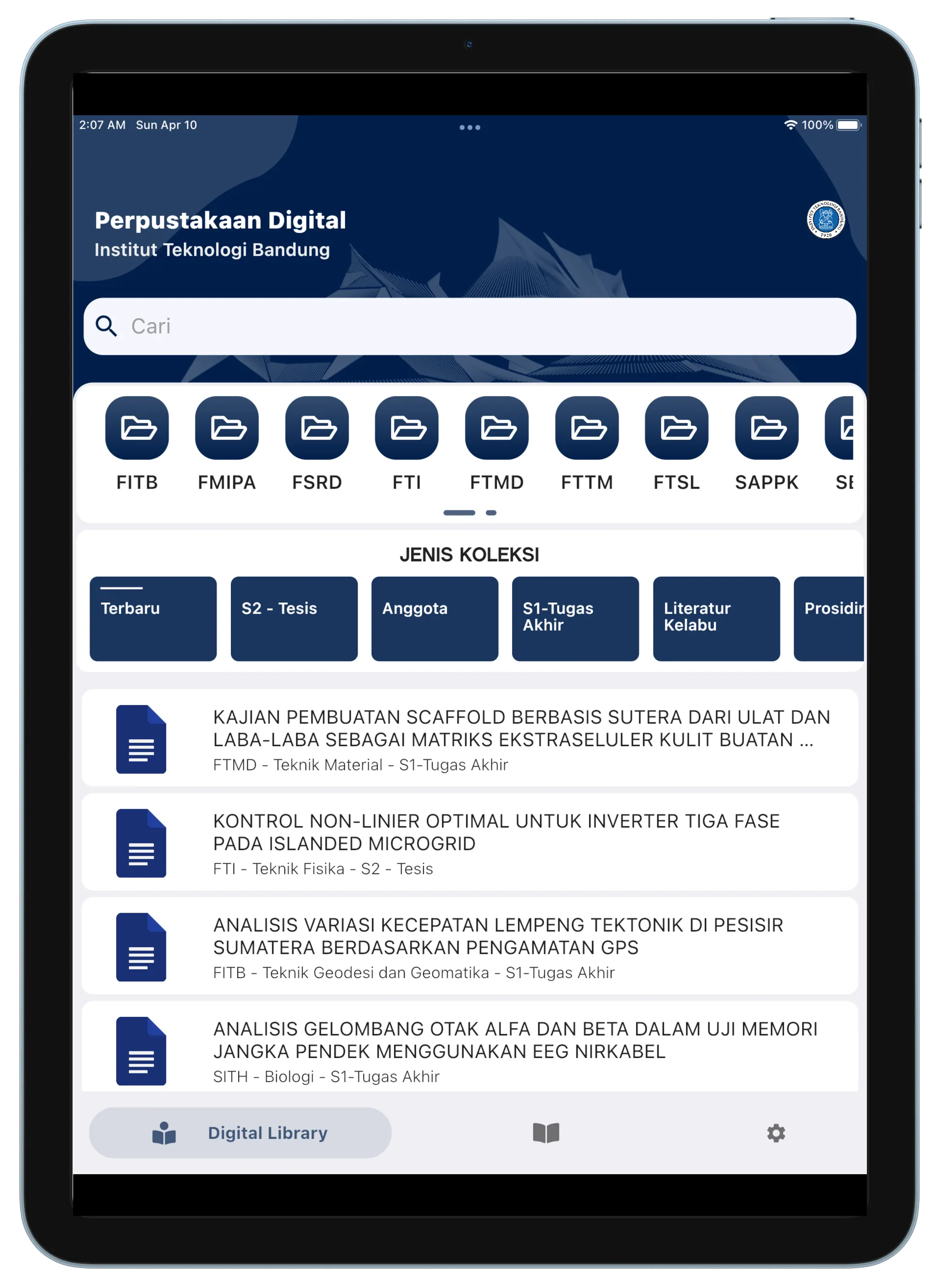 ITB Library | Indus Appstore | Screenshot