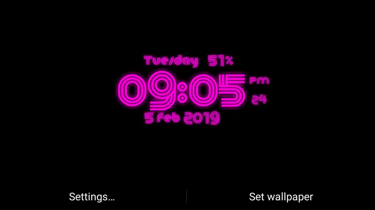 60's Digital Clock Lwp | Indus Appstore | Screenshot