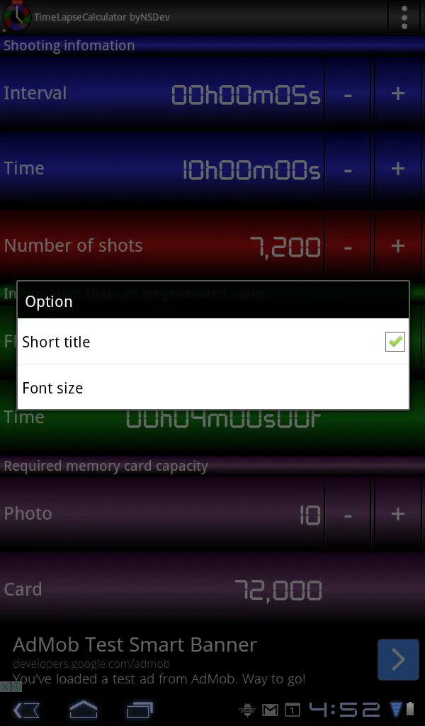 TimeLapseCalculator byNSDev | Indus Appstore | Screenshot