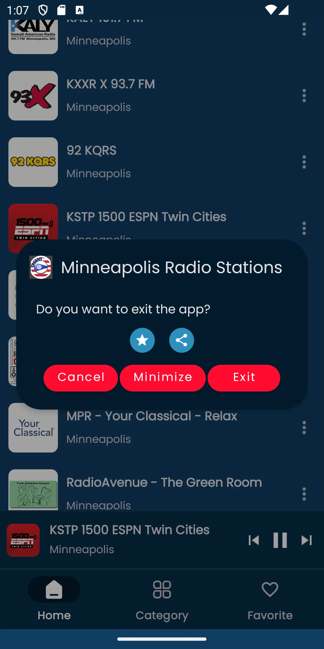 Radios from Minneapolis | Indus Appstore | Screenshot