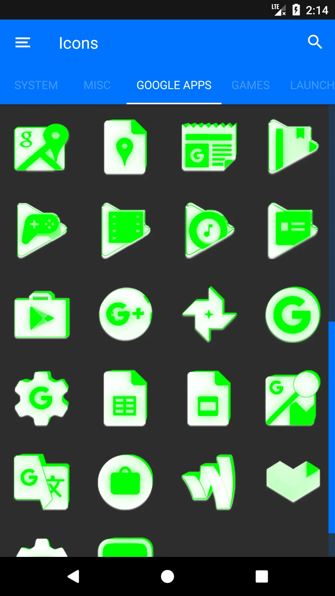 Inverted White Green Icon Pack | Indus Appstore | Screenshot