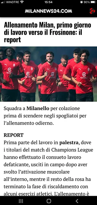 Milannews24 | Indus Appstore | Screenshot