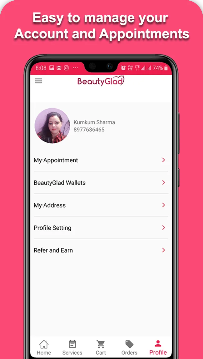 BeautyGlad - Salon at Home | Indus Appstore | Screenshot