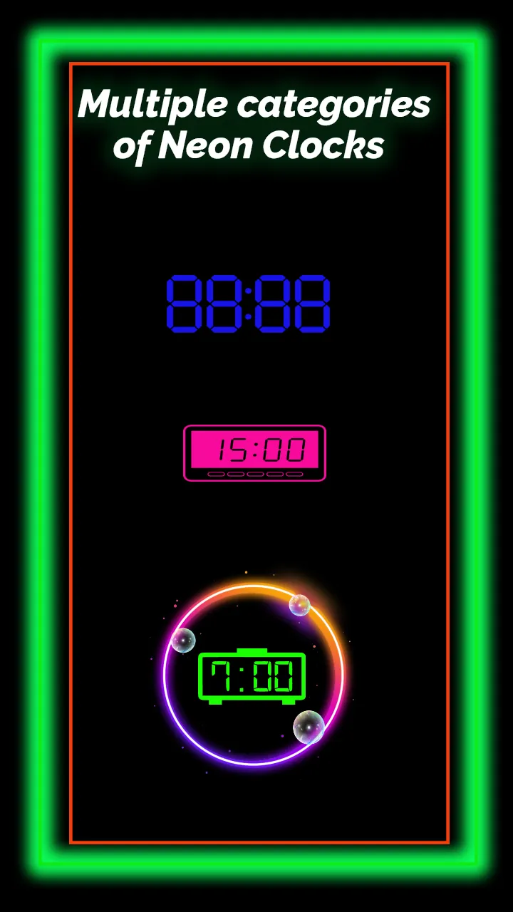 Digital Clock Neon Wallpapers | Indus Appstore | Screenshot