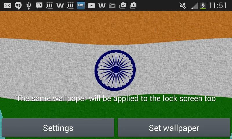 India Flag Live Wallpaper | Indus Appstore | Screenshot