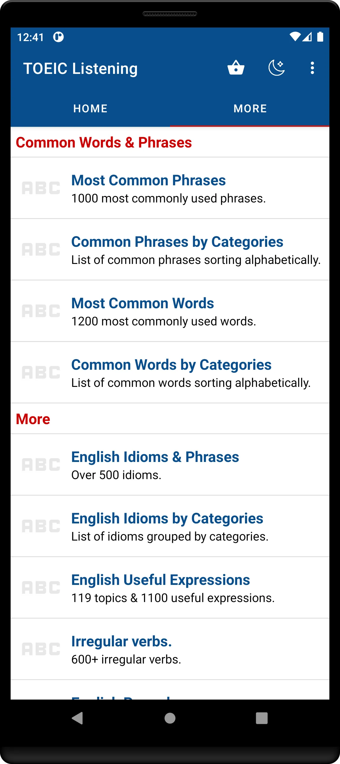 TOEIC Listening & Reading | Indus Appstore | Screenshot