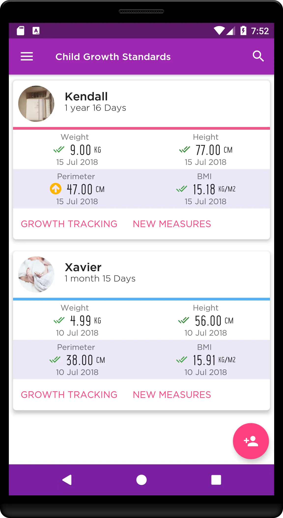 Child Growth Tracking | Indus Appstore | Screenshot