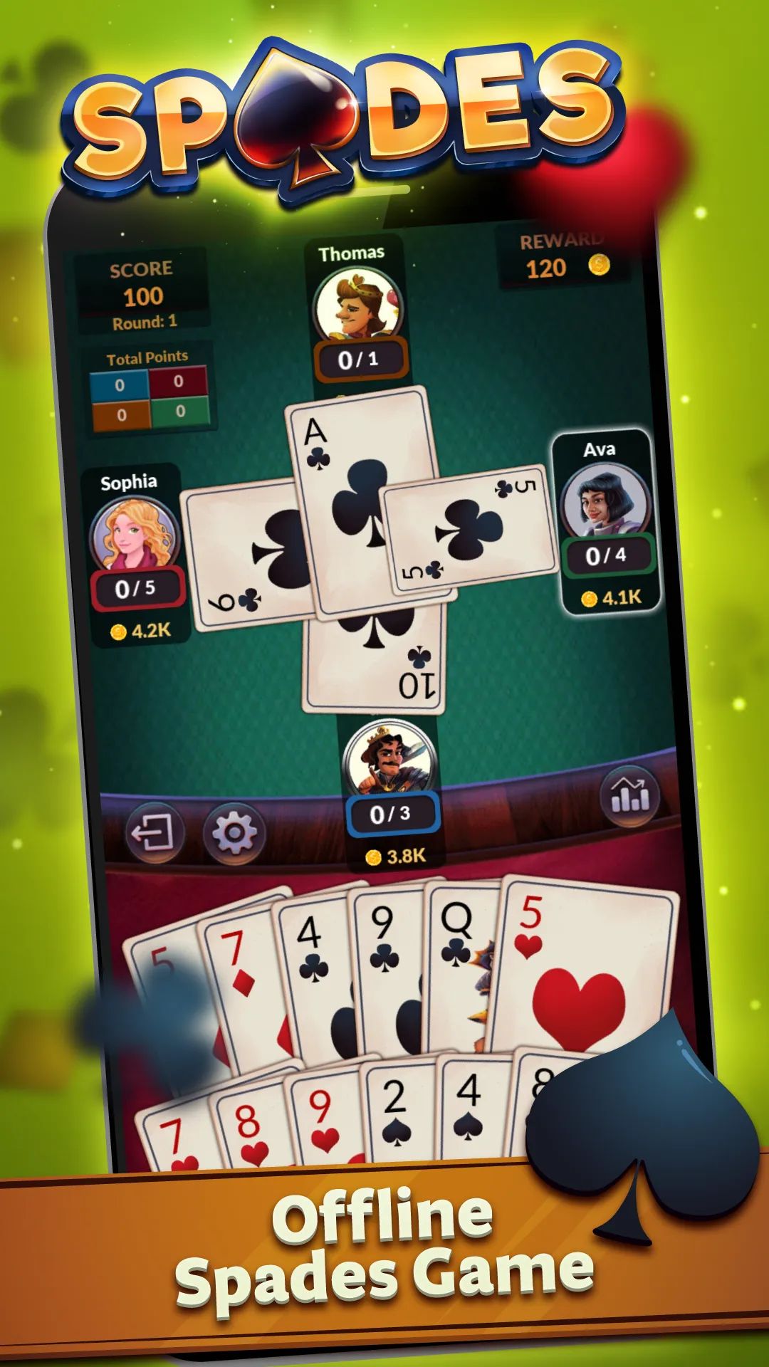 Spades - Offline Card Games | Indus Appstore | Screenshot