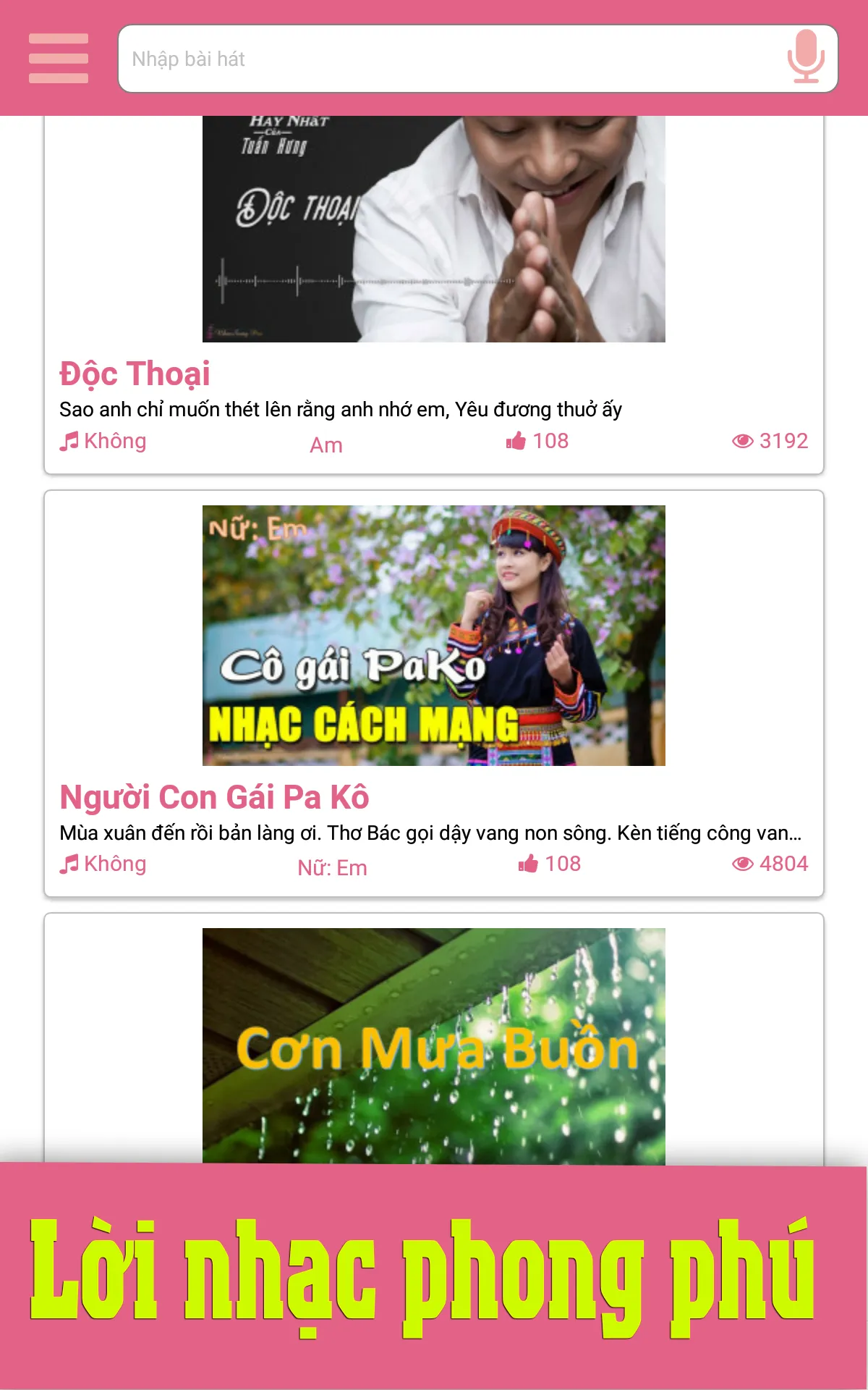 Lời Nhạc Sống | Indus Appstore | Screenshot