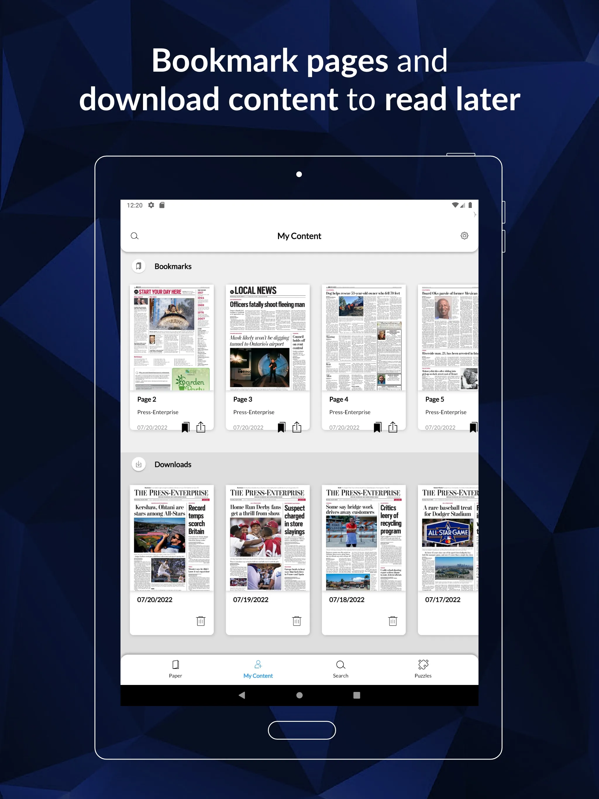 The Press-Enterprise e-Edition | Indus Appstore | Screenshot