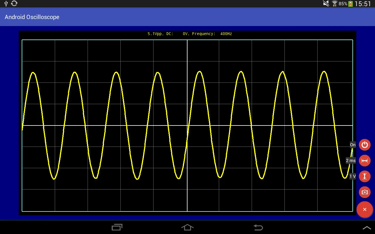 USB Accessory Oscilloscope | Indus Appstore | Screenshot