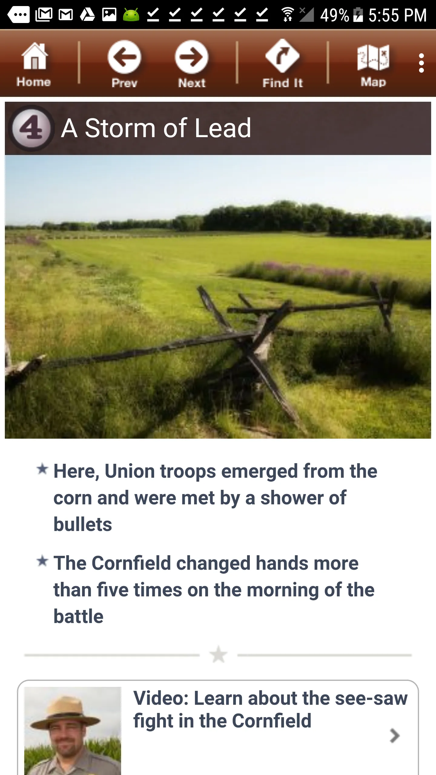 Antietam Battle App | Indus Appstore | Screenshot