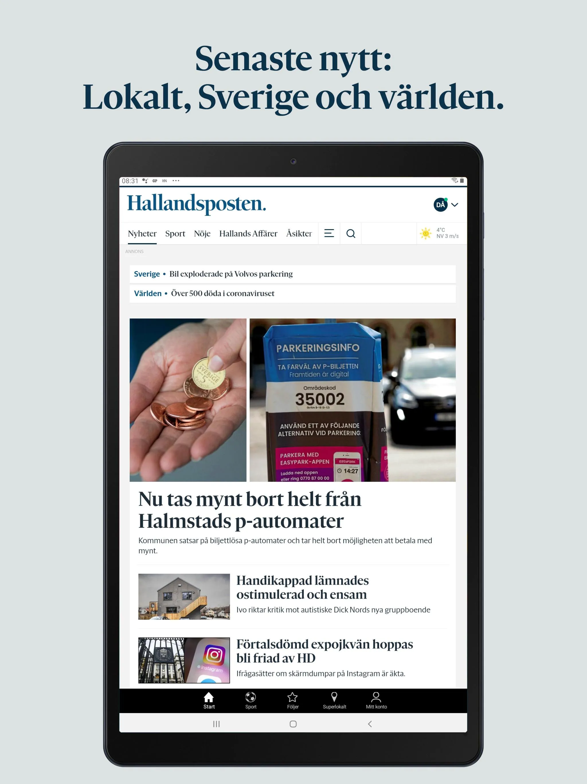 Hallandsposten | Indus Appstore | Screenshot