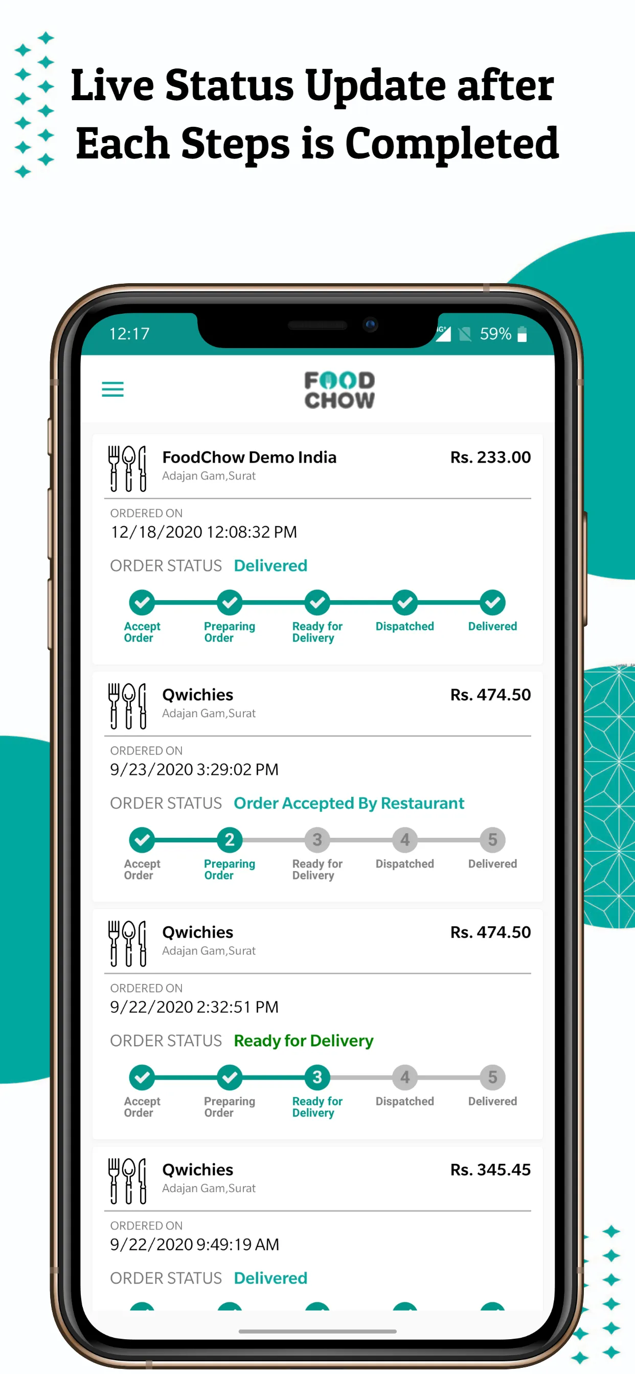 FoodChow - Food Ordering  App | Indus Appstore | Screenshot