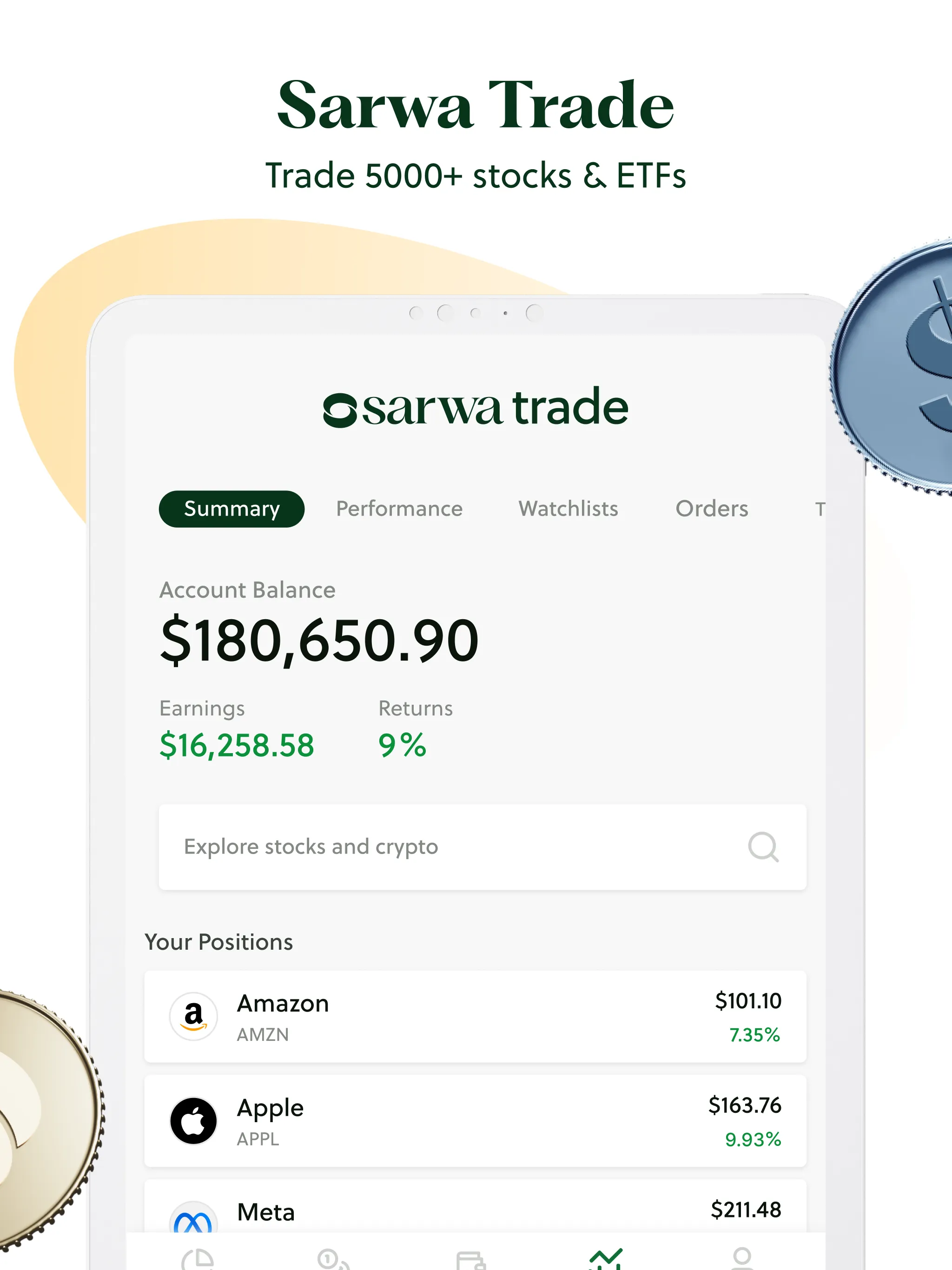 Sarwa: Invest, Trade & Save | Indus Appstore | Screenshot
