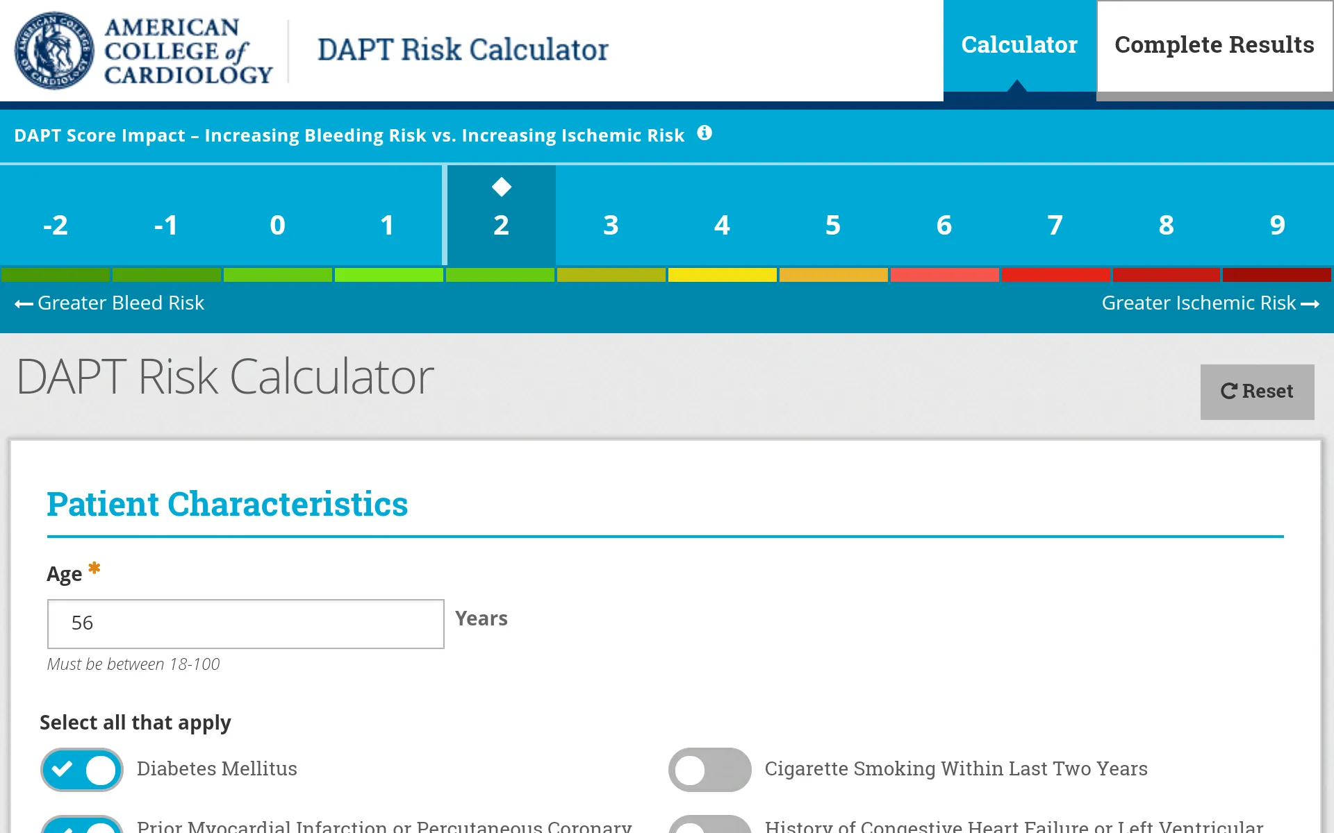 DAPT Risk Calculator | Indus Appstore | Screenshot