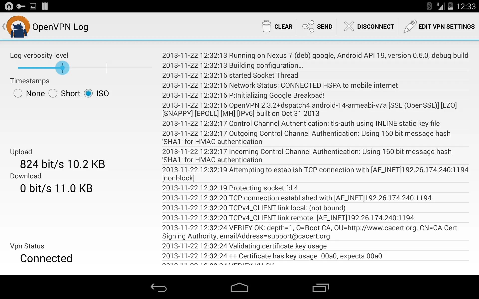 OpenVPN for Android | Indus Appstore | Screenshot