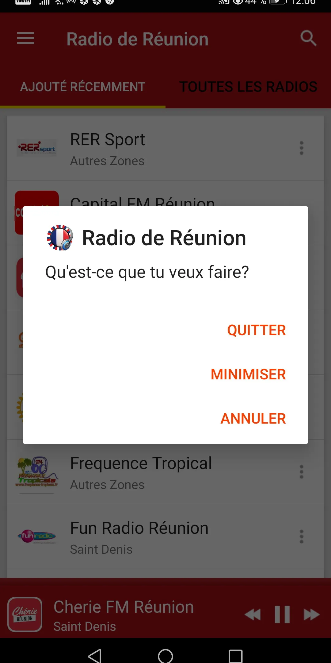 Reunion Radio Stations | Indus Appstore | Screenshot