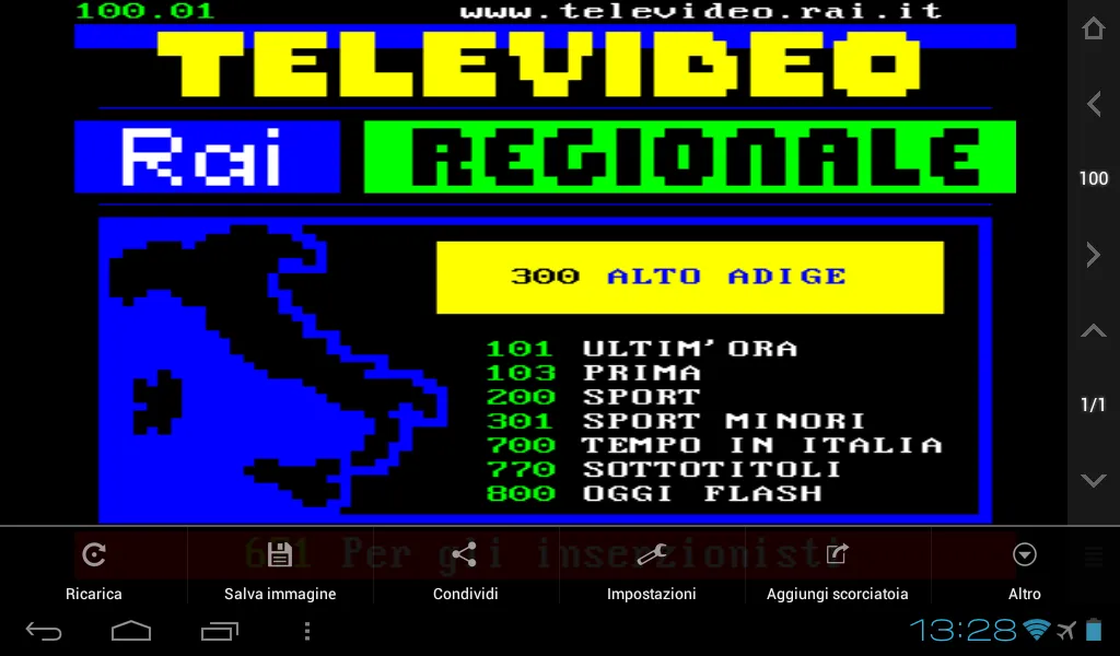 Televideo Teletext | Indus Appstore | Screenshot