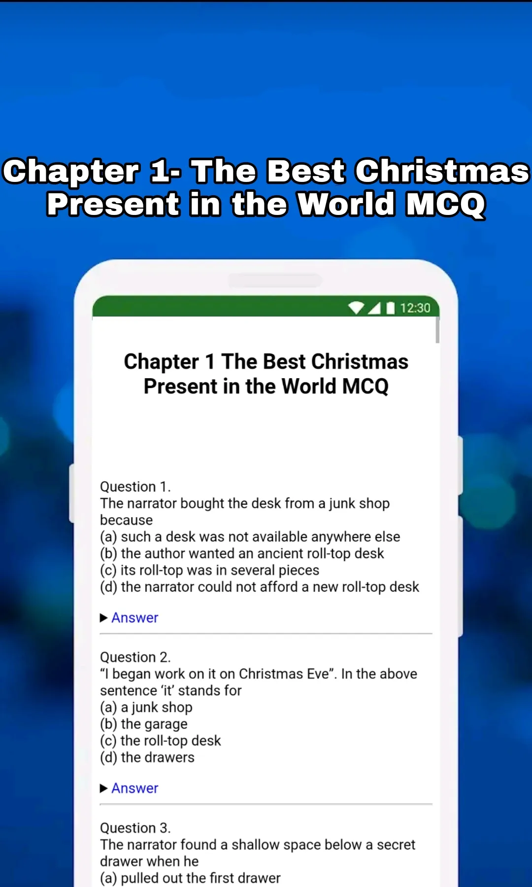 8th Class English Solution MCQ | Indus Appstore | Screenshot