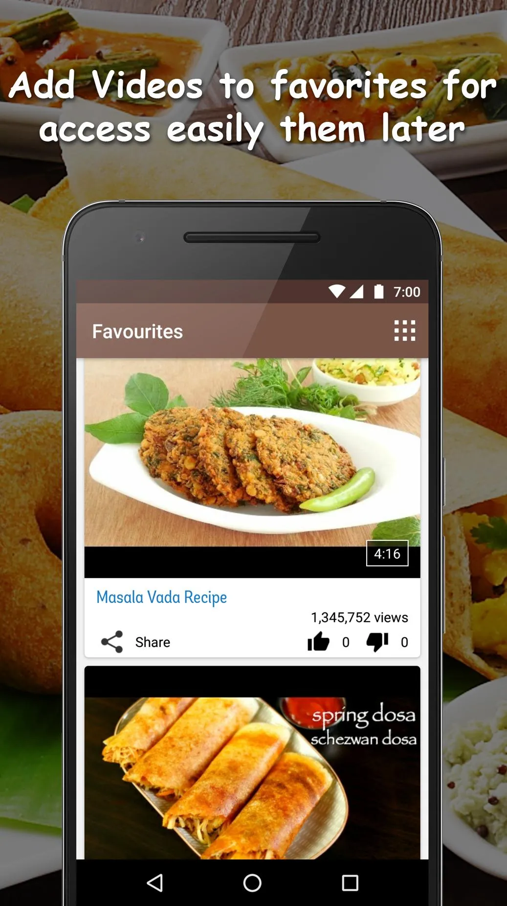 South Indian Recipes Videos | Indus Appstore | Screenshot