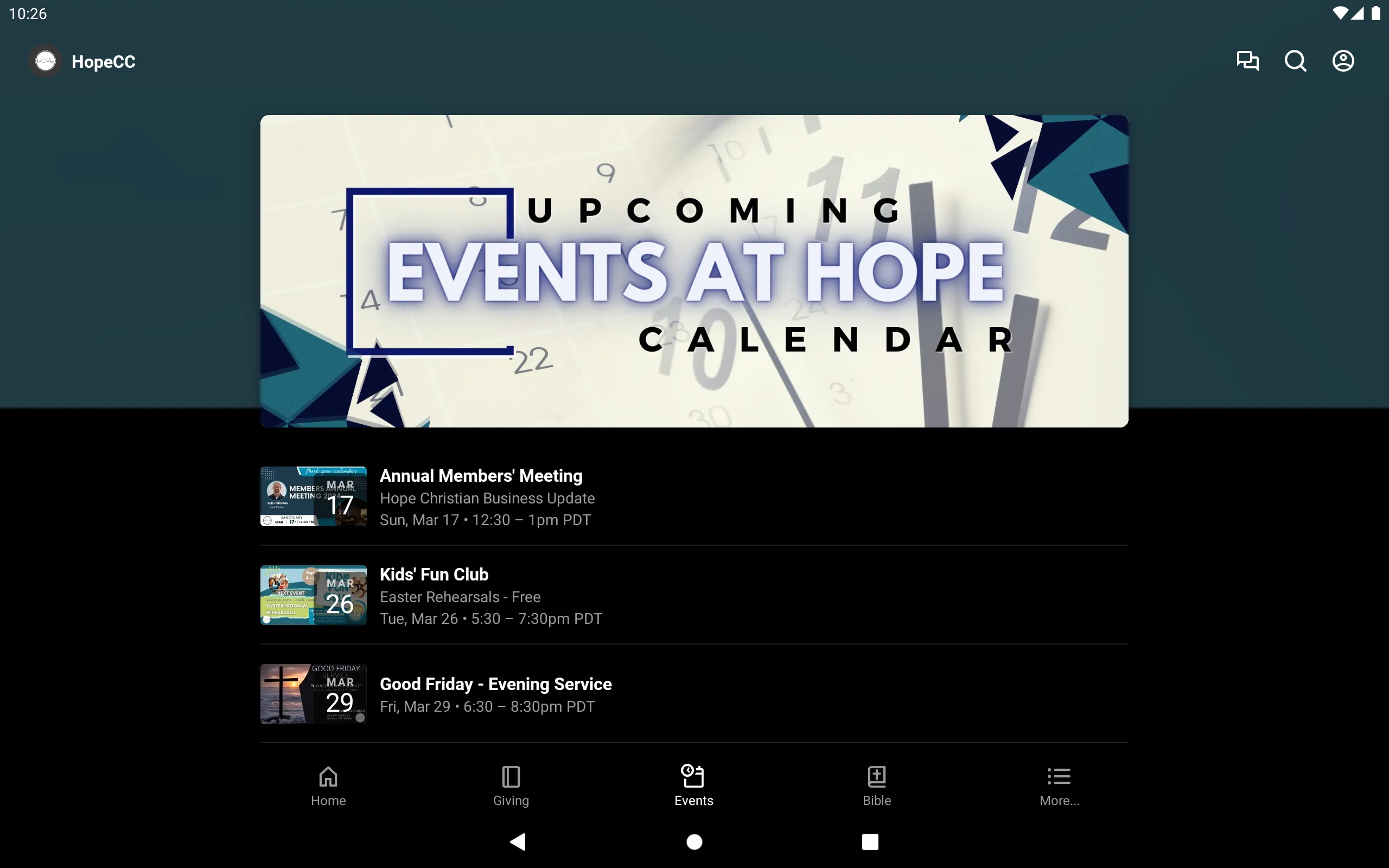 Hope Christian Community | Indus Appstore | Screenshot