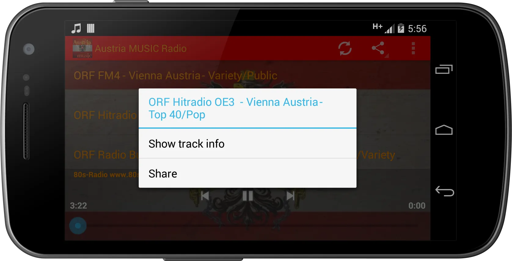 Austria music radio online | Indus Appstore | Screenshot