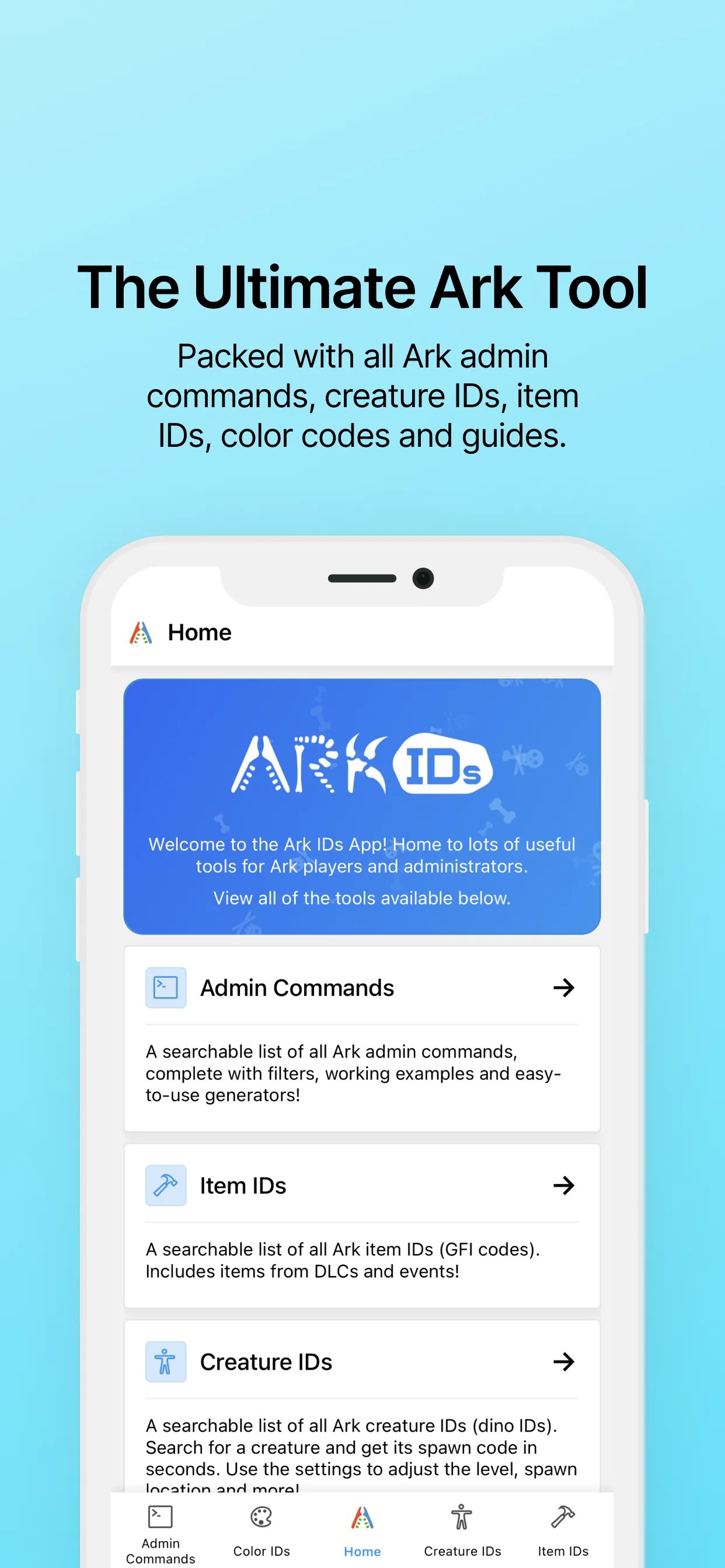 Ark IDs - Commands & Codes | Indus Appstore | Screenshot