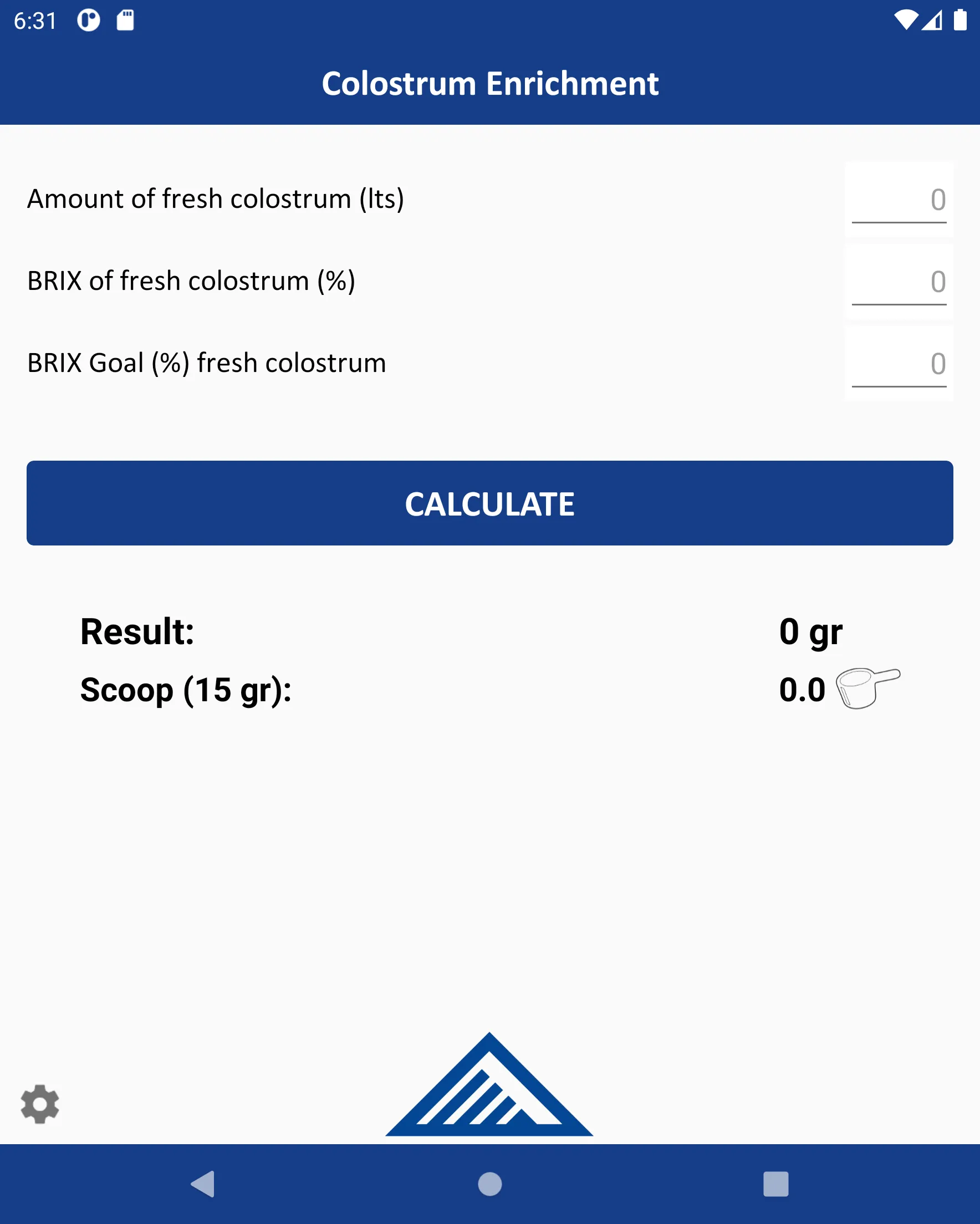 Alta Colostrum Calculator | Indus Appstore | Screenshot