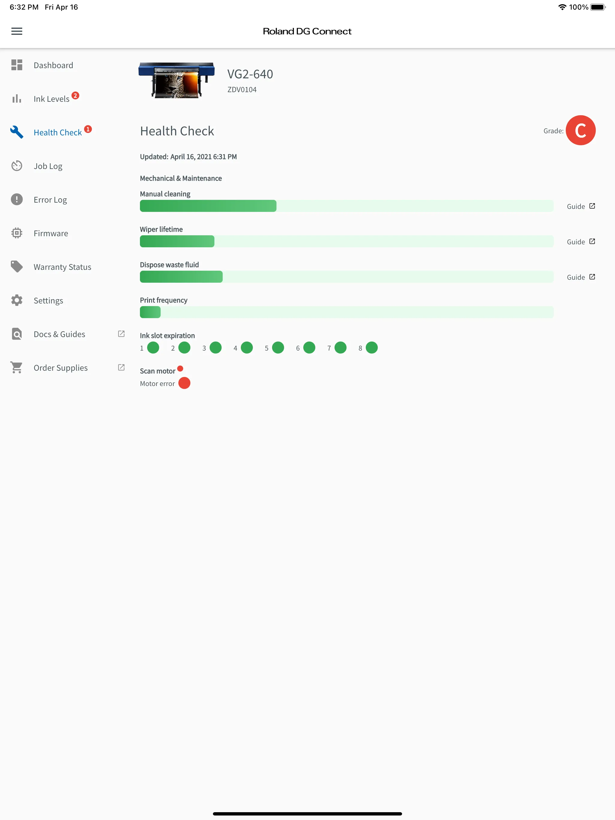 Roland DG Connect | Indus Appstore | Screenshot