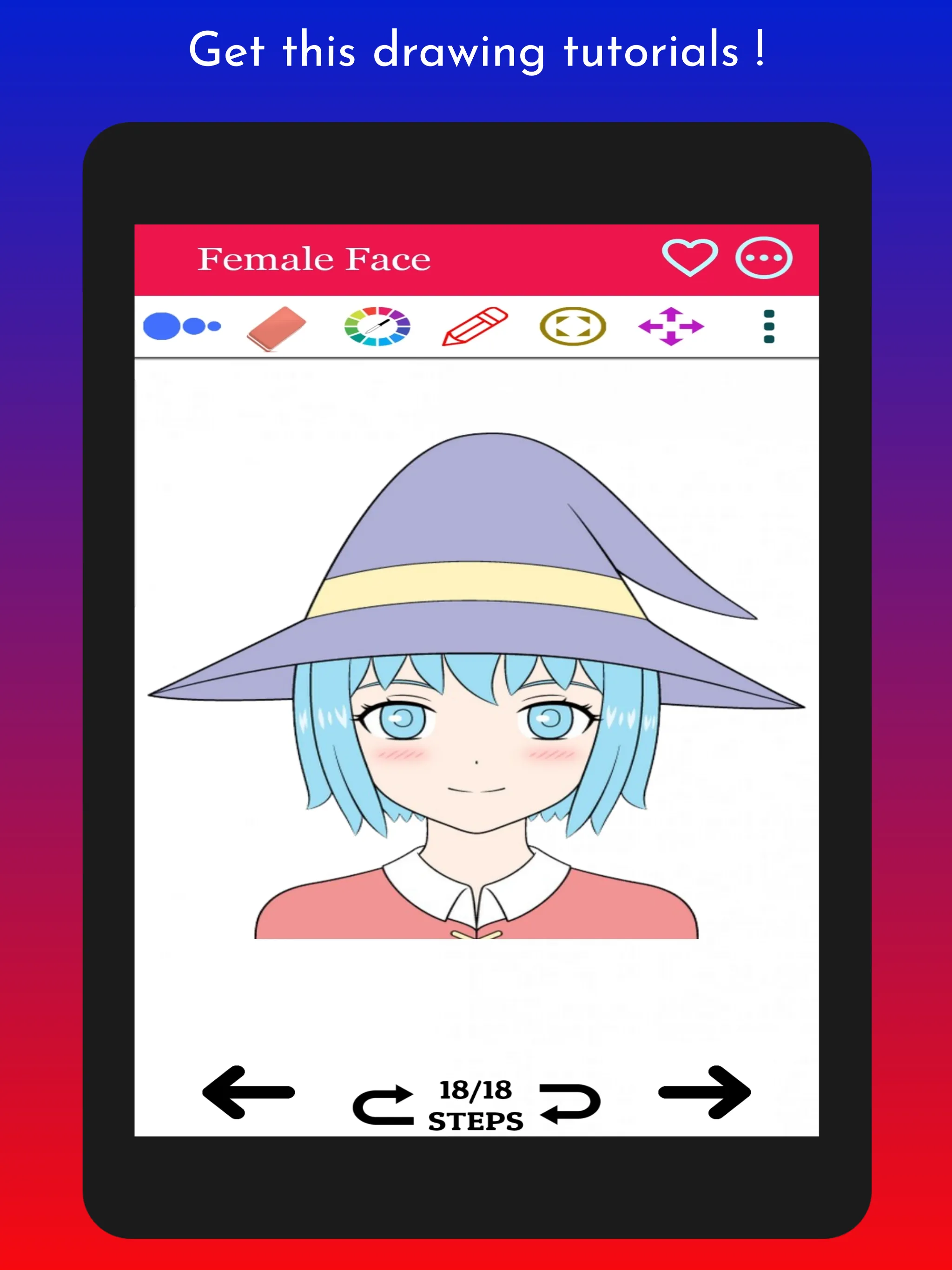 How to Draw Manga Girls Face | Indus Appstore | Screenshot