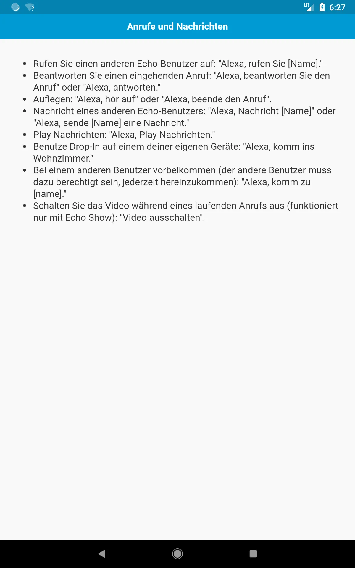 Befehle für Alexa | Indus Appstore | Screenshot