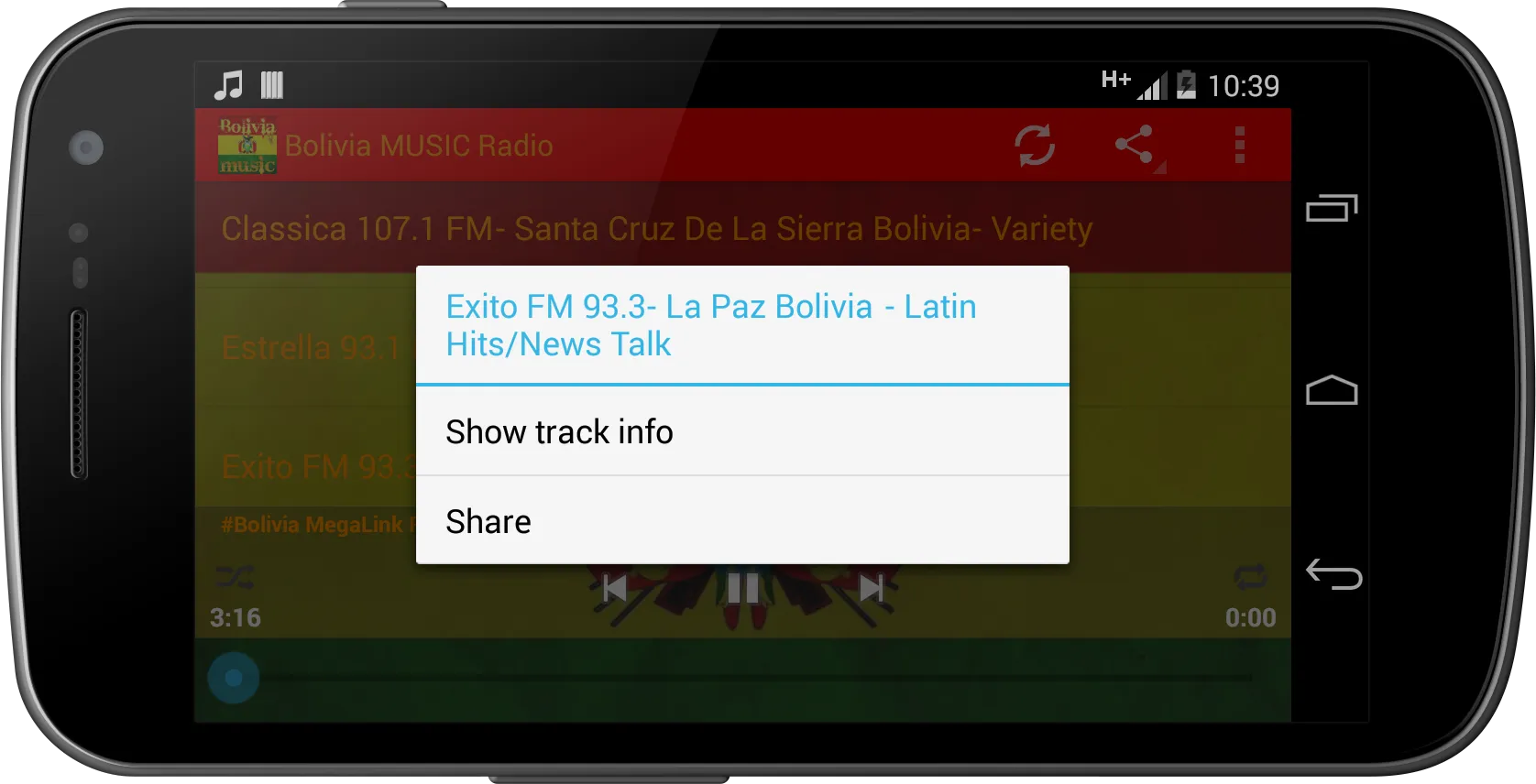 Bolivia MUSIC Radio | Indus Appstore | Screenshot