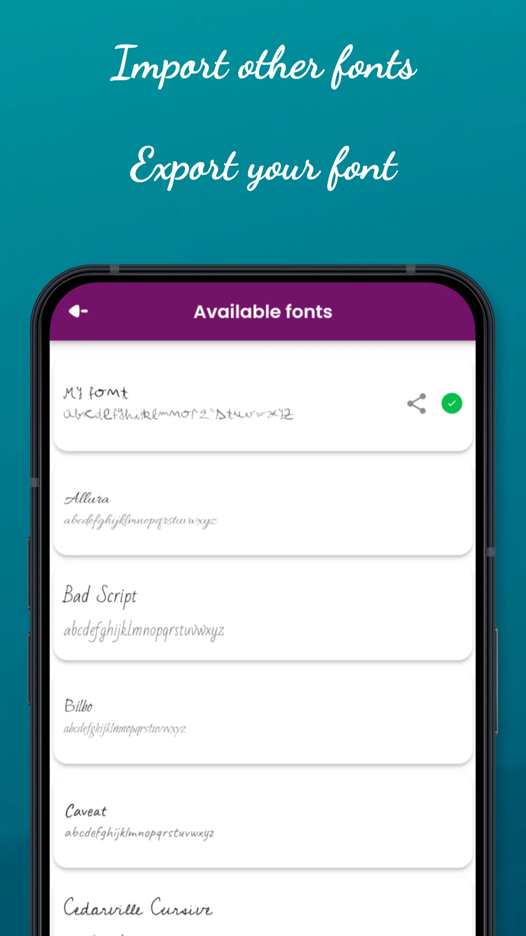 HandWriting Font Maker | Indus Appstore | Screenshot