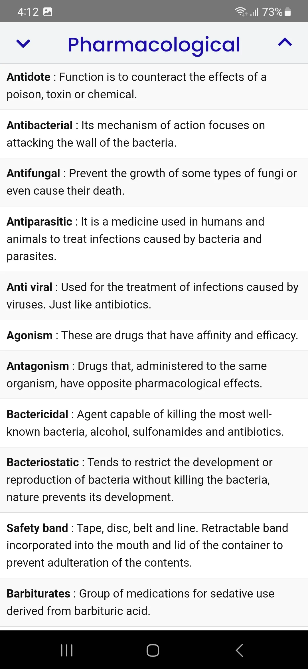 Pharmacological Dictionary | Indus Appstore | Screenshot