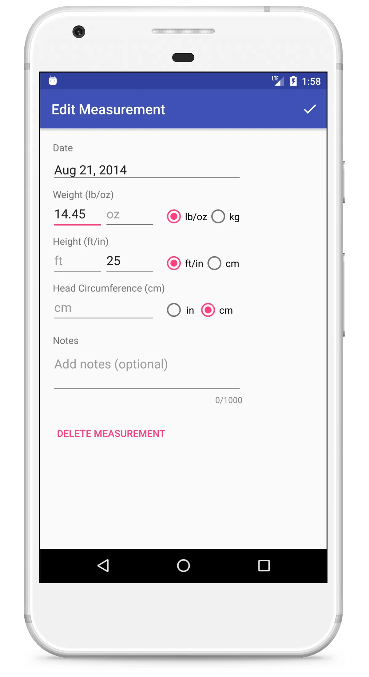 Child Growth Tracker | Indus Appstore | Screenshot