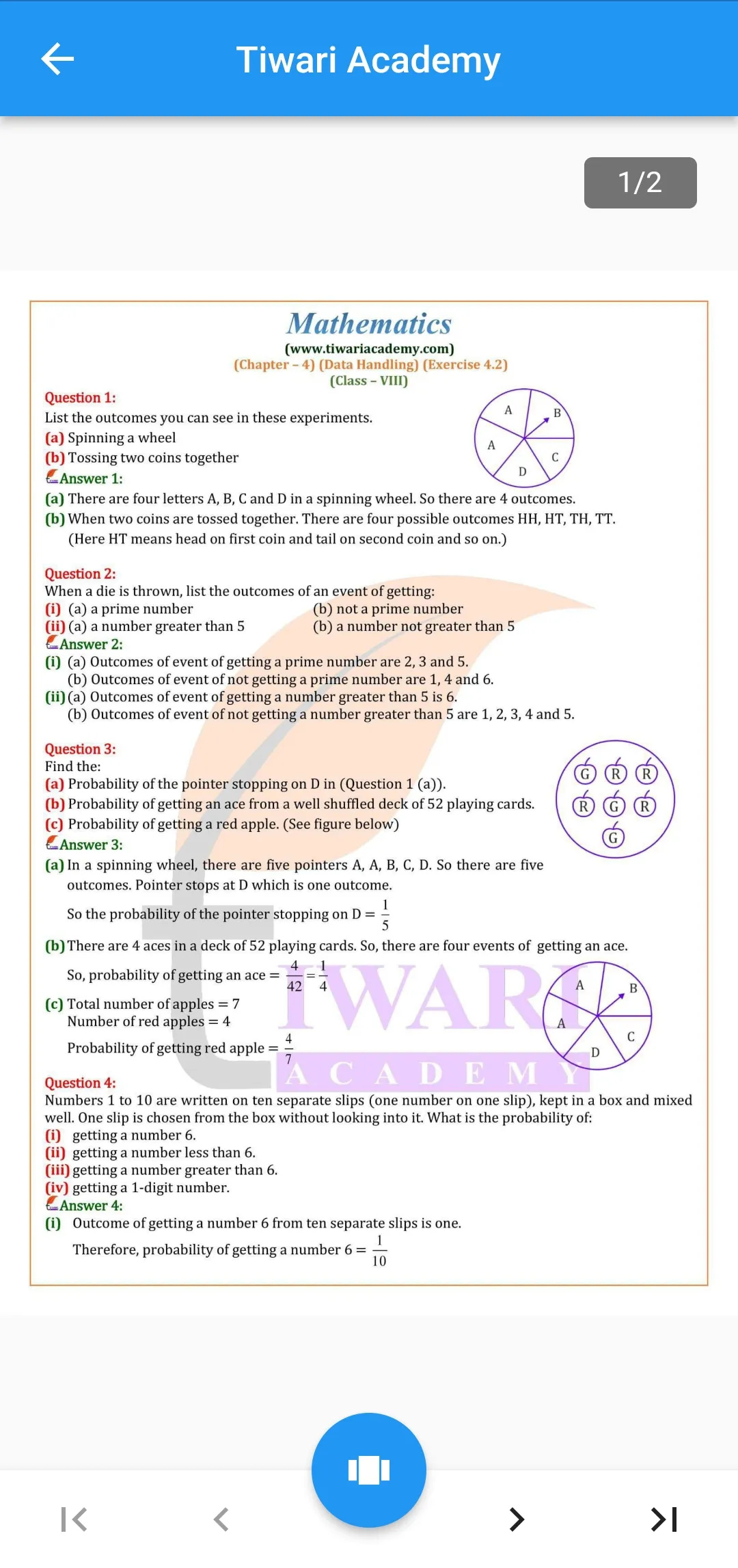 Class 8 Maths Solution 2023-24 | Indus Appstore | Screenshot