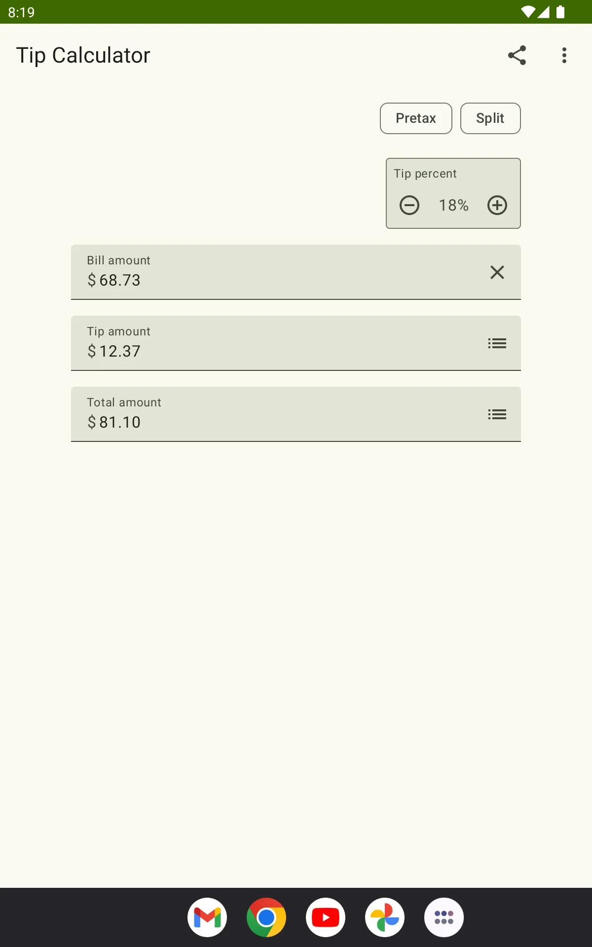 Tip Calculator | Indus Appstore | Screenshot