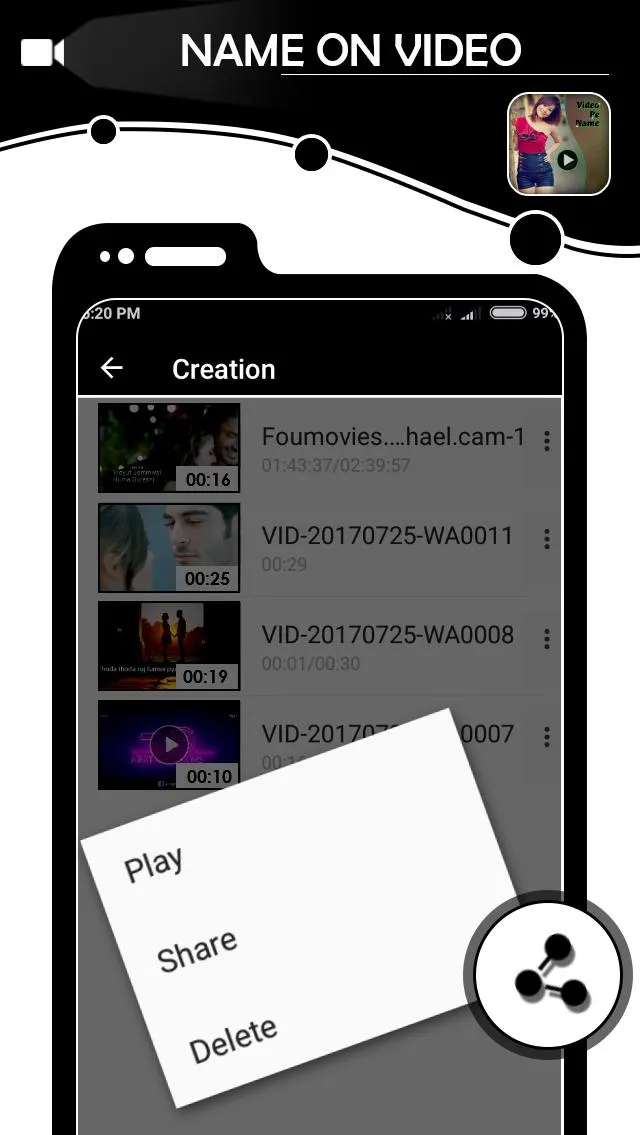 Name on Video | Indus Appstore | Screenshot