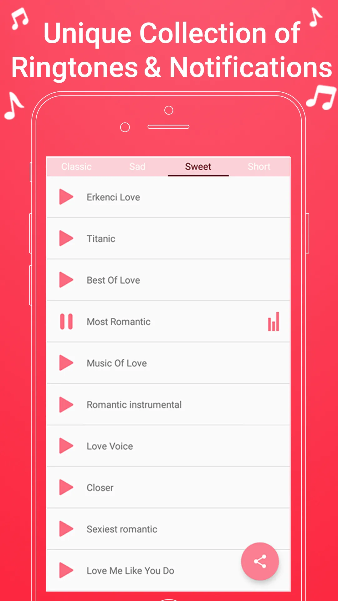 Romantic Ringtones | Indus Appstore | Screenshot