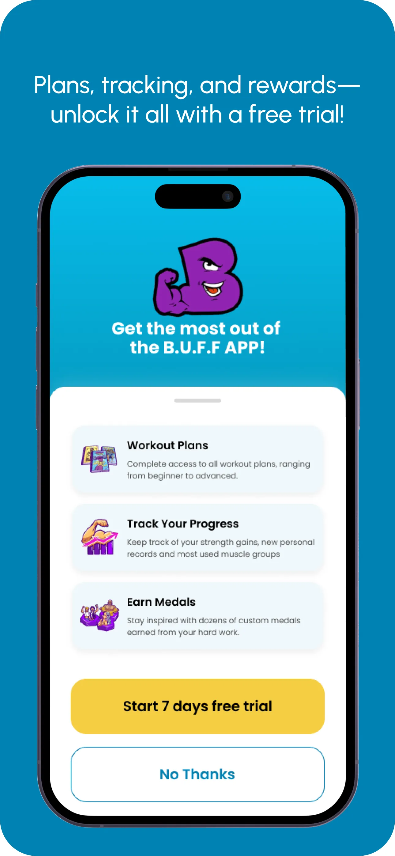 BUFF | Gym Workout Tracker | Indus Appstore | Screenshot