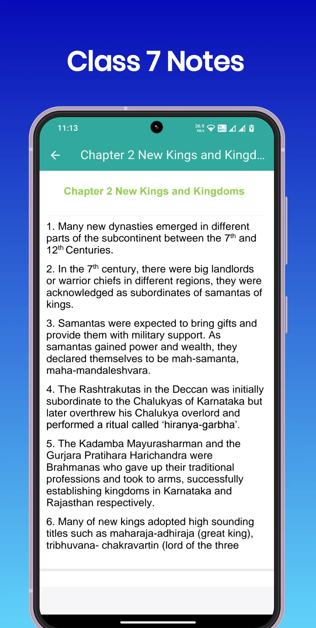 Class 7 Notes | Indus Appstore | Screenshot