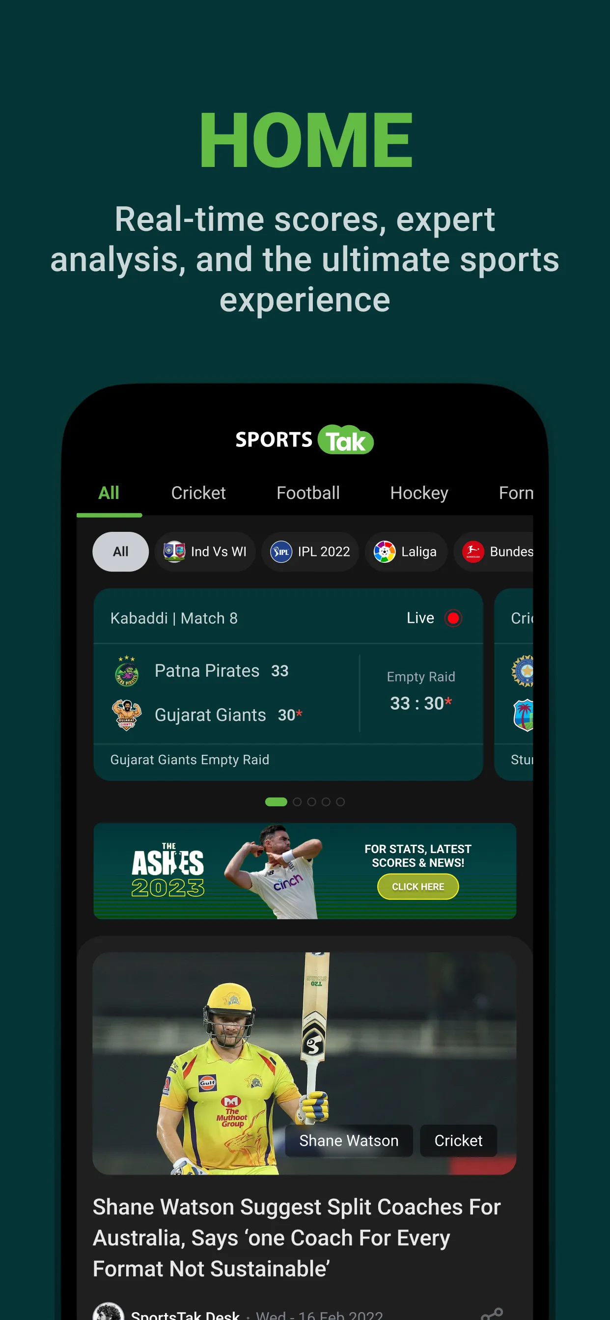 SportsTak: Your MultiSport App | Indus Appstore | Screenshot