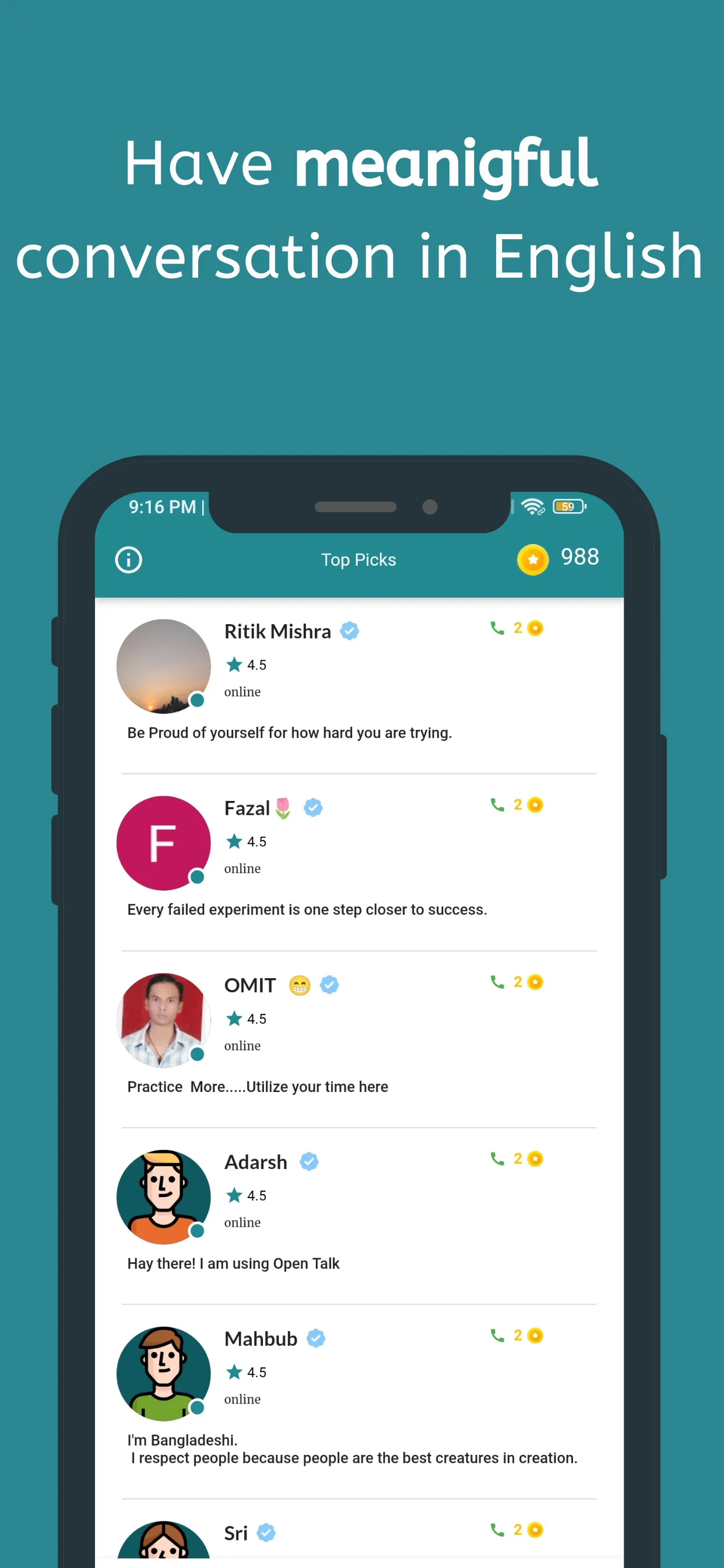 Open Talk | Buddy Talk | Indus Appstore | Screenshot