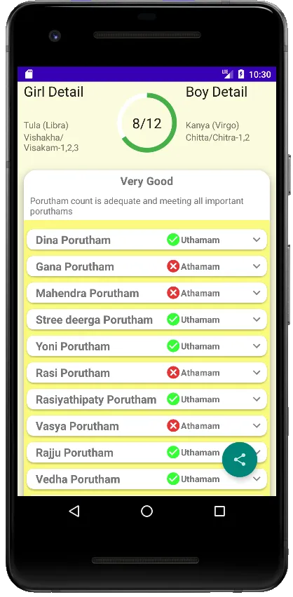 நட்சத்திர திருமணப் பொருத்தம் | Indus Appstore | Screenshot